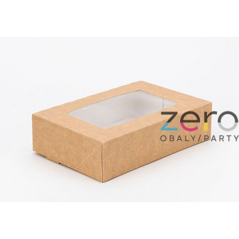 Krabice papírová 290x200x70 mm + okno - přírodní